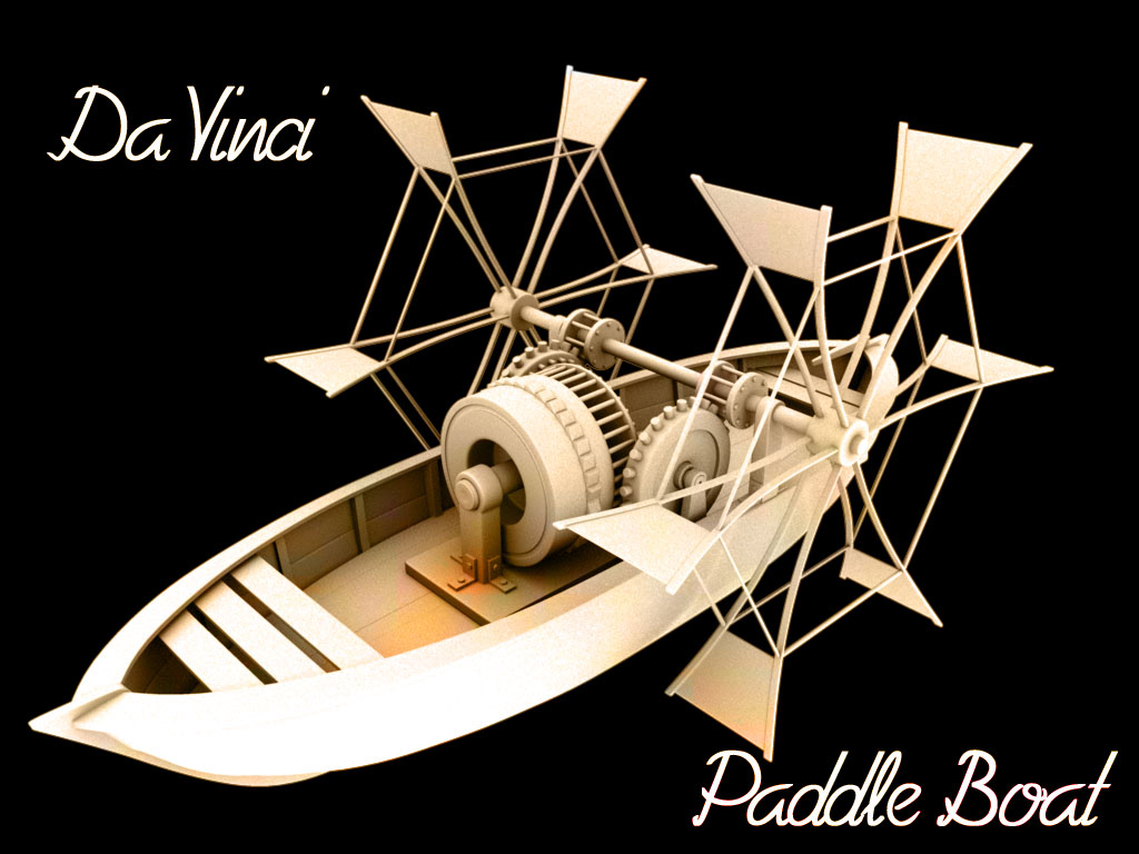 Le invenzioni di Leonardo da Vinci: La Barca a Pale (Paddle Boat)