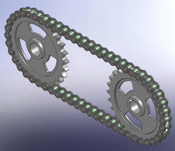 chain animation, solidworks