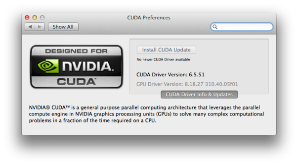 OS X GPU driver versions